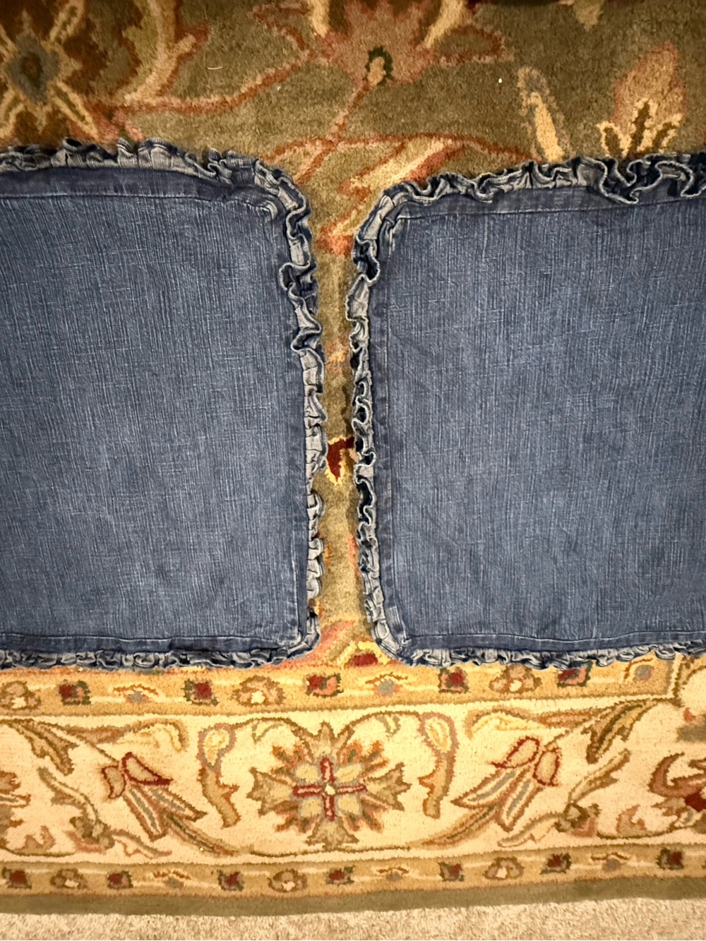 Pottery Barn Pair of Denim Blue Pillow covers 16 x 16